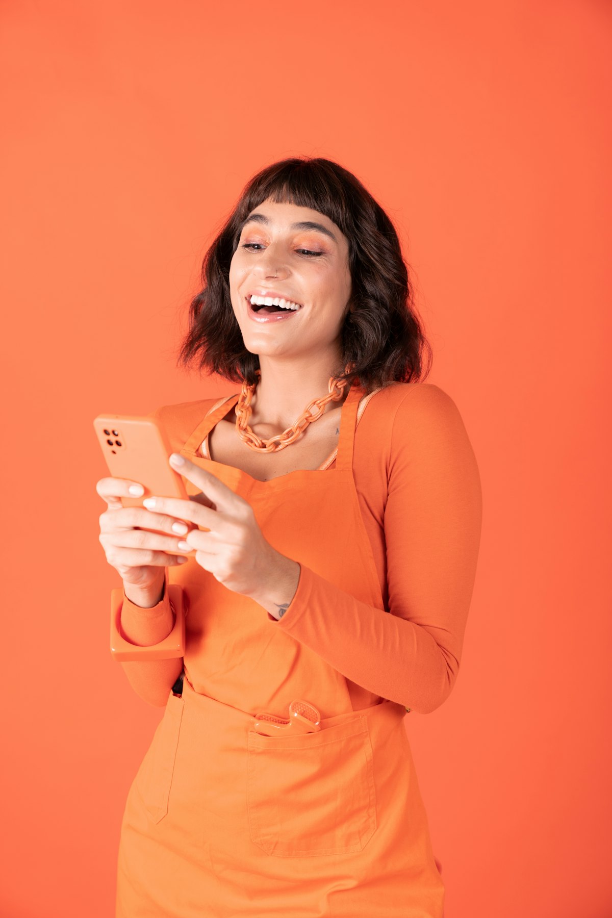 Employee checking her leave balance on her phone
